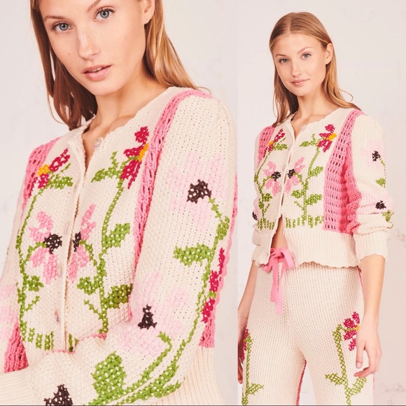 LoveShackFancy Rennley Sweater/Flossie Cardigan - Picture 9 of 11